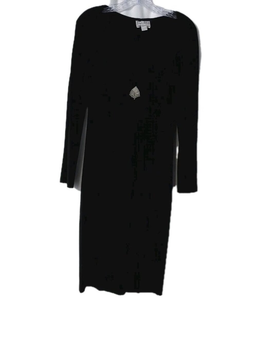 Joseph Ribkoff Women's Size 8 Black Rhinestone Accent Designer Dress Vintage